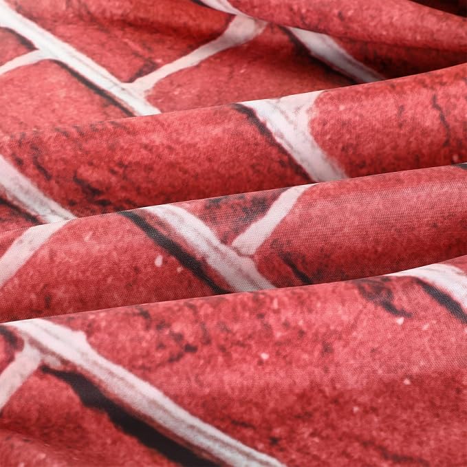 10 x 8 ft Red Brick Wall Backdrop Fabric Brick Photo Background | Large Polyester Brick Backdrop Cover for Photoshoot Home Fireplace Decoration, Newborn Birthday Party Decor - Image 3