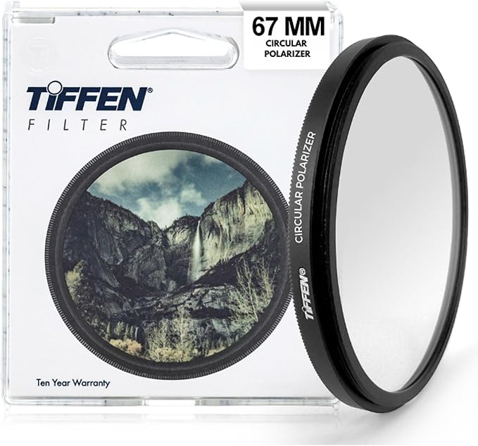 Tiffen 67mm CPL Circular Polarizing Filter Reduce Glare & Reflections | Reveals Details Hidden by Glare, Improves Image Contrast, Increases Color Saturation, Deepens Blue skies, Enhances Clouds by Tiffen