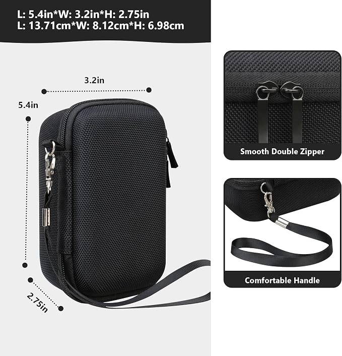 Carrying Case for Canon PowerShot SX740 HS, SX730 HS Camera, Black | SX720 HS, SX620 HS, G7 X Mark III, G7 X Mark II Digital Camera, Storage Holder Travel Bag with Mesh Pocket for Battery Pack - Image 4