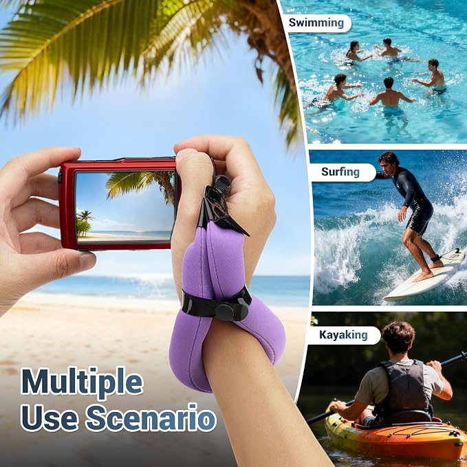 JJC Camera Float Wrist Strap for Olympus TG-7 TG-6 TG-5 Pentax WG-90, Pink | for Kodak Pixpro WPZ2 Fujifilm FinePix XP140 XP130 XP90 XP80 Nikon Coolpix W300 W150 W100 Olympus TG7 TG6 TG5 TG4 Canon D30 - Image 3