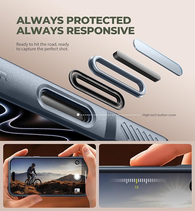 Dexnor for iPhone 17 Pro Case, [Built-in Flip Camera Cover & Camera Control Cover & Kickstand], Compatible with MagSafe, Heavy-Duty Rugged Shockproof Magnetic Phone Cover, 6.3 inch Navy Blue - Image 5