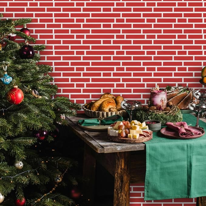 10x8 ft Red Brick Wall Backdrop Fabric Brick Photo Background | Large Polyester Brick Backdrop Cover for Photoshoot Home Fireplace Decoration, Newborn Birthday Party Decor - Image 6