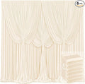 6 Panels Champagne Backdrop Curtains for Wedding Party Wrinkle Free Backdrops Curtain Drapes Fabric Decorations Photo Back Drop Cloth for Baby Shower Photography Stage Reception 30ft(W) x 12ft(H) by Tao-GePartyDecorations