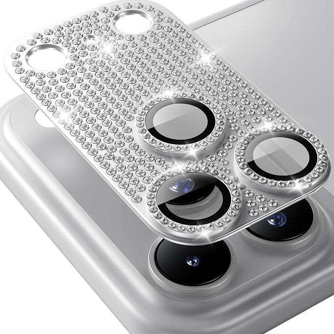 Hoerrye for iPhone 17 Pro Camera Lens Protector - Bling Diamond | Military Grade Protection, Keep Lens Original Design, 9H Tempered Glass Camera Cover Screen Protector by Hoerrye