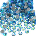 Jollin Hotfix Rhinestones Flatback Crystal Gems 2.8mm SS10, Aquamarine AB | 2880pcs Hot Fix Crystals Glass Rhinestones for Bedazzling, Crafting, Clothes, Shoes & Accessories DIY Decoration by Jollin