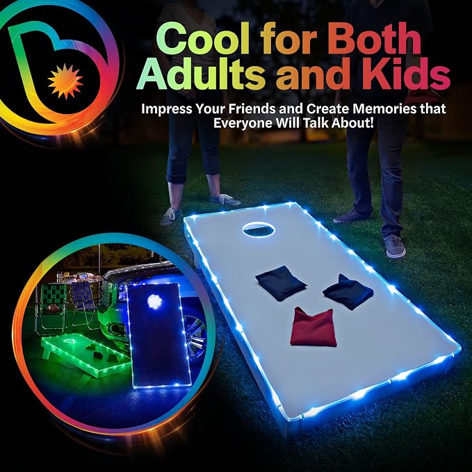 TossBrightz LED Cornhole Lights (Set of Two) - Weather Resistant Kit - Image 4