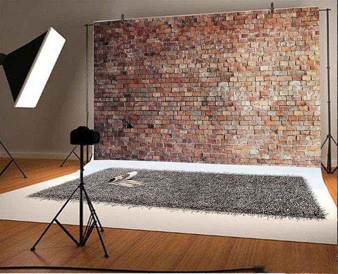 9x6ft Vintage Red Brick Wall Backdrop for Photoshoot Old Brickwall Backgrounds for Photography Newborn Baby Shower Adults Wedding Portrait Photography Backdrop Wallpaper Photo Booth Studio Props - Image 2