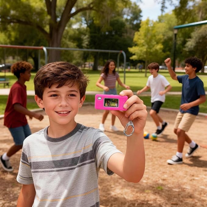 Silicone Case for Kodak CHARMERA Millennium Keychain Mini Digicam Blind Box | Soft Keychain Camera Sleeve, Precise Cutouts, Case-On Charging & SD Card Access, For Collectors & Daily Carry, Magenta - Image 7