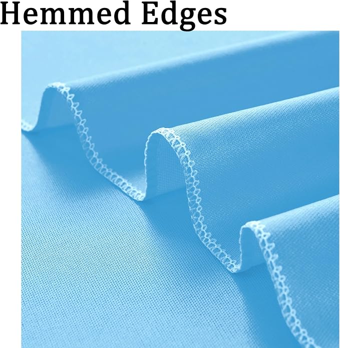 10x8ft Wrinkle Free Baby Blue Backdrop Curtains for Parties, Thick Fabric Backdrop Drapes for Wedding Birthday Photography Baby Shower Party Background - Image 5