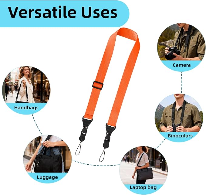 3 Pack Adjustable Shoulder Strap, iPad Strap Nylon Neck Lanyard | for iPad/Samsung Tablet Case,Camera Binocular Crossbody Laptop Luggage Bag - Image 8