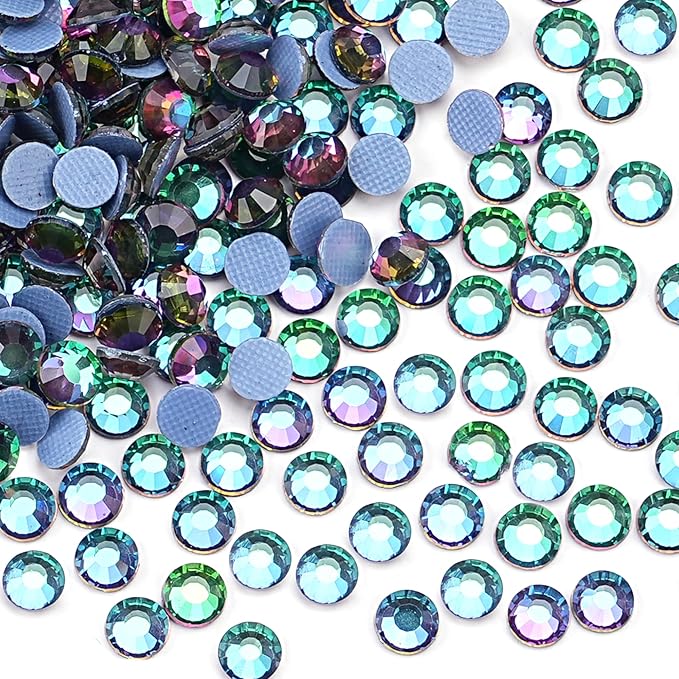 Jollin Hotfix Rhinestones Flatback Crystal Gems 4mm SS16, Green Blaze | 1440pcs Hot Fix Crystals Glass Rhinestones for Bedazzling, Crafting, Clothes, Shoes & Accessories DIY Decoration - Image 2