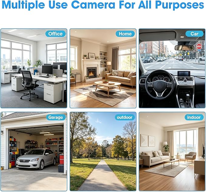 HD 1080P Portable Nanny Cam with Night Vision,Wireless Camera for Home Security Indoor/Outdoor Small Security Camera No WiFi Needed - Image 3