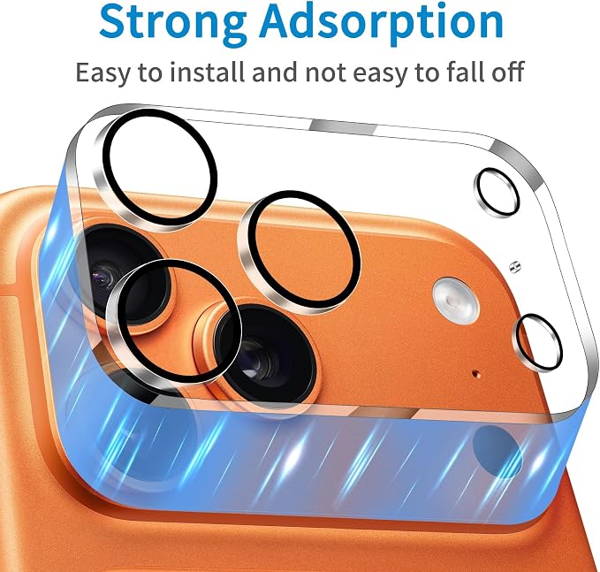 Dengduoduo 3 Pack Camera Lens Protector for iPhone 17 Pro Max, Tempered Glass, Ultra HD, 9H Hardness, Anti-Scratch, Case Friendly, Easy to Install [No Affect on Night Shots] - Image 4