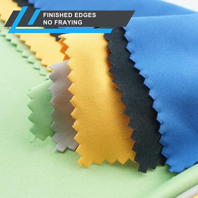Eco-Fused Microfiber Cleaning Cloth - 8 x 8 Inch Microfiber Cloth - Pack of 5 Lens Cleaning Wipes - Cleaning Cloth for Glasses, Eyeglasses, Camera Lens & Phones - Image 6
