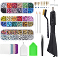 Epesl Bedazzler Kit with Rhinestones, Hot Fixed Gems Craft Applicator - Diamond Painting Pen, Wax Pencil, Tweezers, Tray, Cleaning Brush, Picker Rhinestones Crystals for DIY Clothes Shoes by EPESL