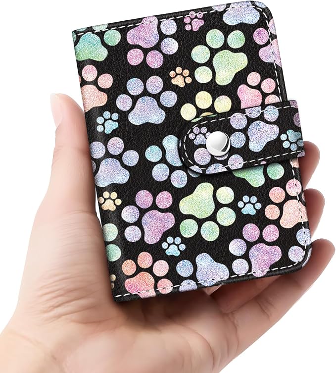 Puppy Dog Paws Small Photos Album for 2x3 Inch Films, 56 Pockets | Mini Cute Picture Book, Wallet Size, for Polaroid Fujifilm Instax Mini Instant Camera Printer, Kpop Photocard Binder Holders by Lebrocoli