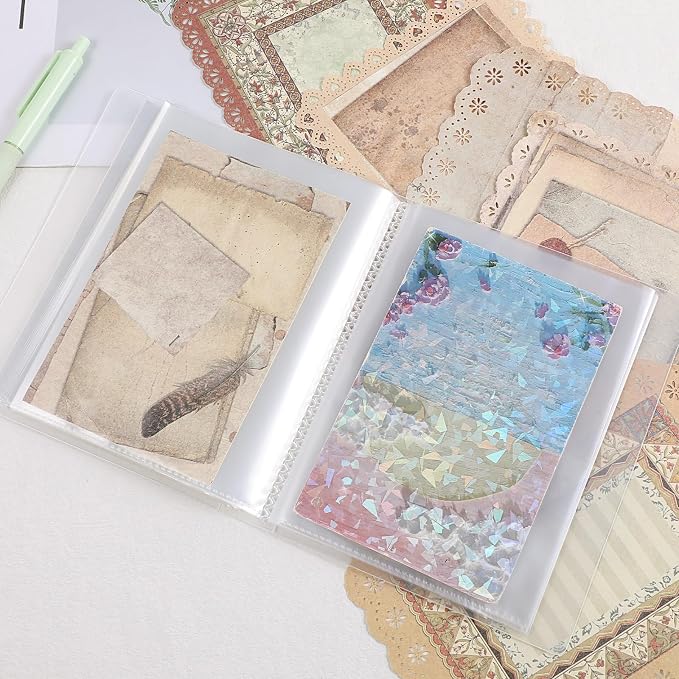 A6 Storage Folder Photo Albums Storage Sticker Storages Album Clear Cover Portfolio Folder for Postcards Sticker Collecting Album Organization Sheets Art Books Card Holds for Label Planner Recipe Card - Image 4