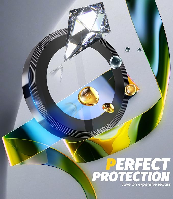 Orzero (2 Sets Camera Lens Protector for Samsung Galaxy Z Fold 8 Ultra, [EZ Install] [Case-Friendly] 9H Tempered Glass CD Pattern Lens Cover, Military-Grade Shockproof, HD Clarity Anti-Glare - Gray - Image 4
