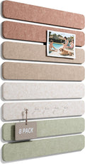 Fluxynara 13" x 2" Felt Wall Panels, Boho | 8-Pack Includes 50 Push Pins and Adhesive Tabs for Photos, Notes and Decor in Bedroom Doors, Home Office or Studios by FLUXYNARA