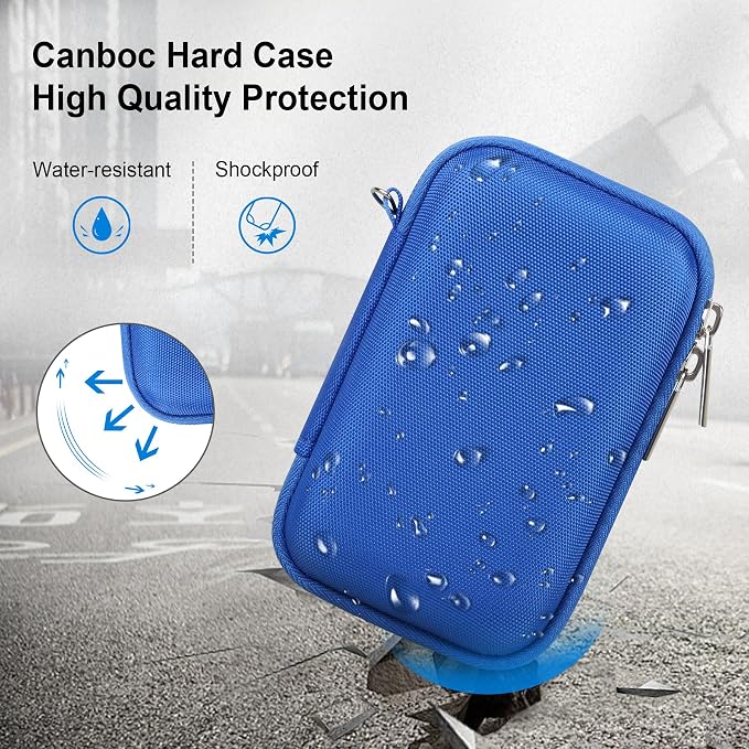 Canboc Camera Case for Canon PowerShot G7 X Mark III/ G7X Mark II, Blue | For SX740/ SX730/ G7X3 Carrying Point and Shoot Camera Bag, Zipper Mesh Pocket fits USB Cable, Batteries - Image 4