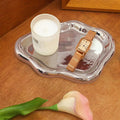 CCINPPY Ceramic Cloud Jewelry Tray Trinket Dish Key Bowl Nightstand Decor | Decorative Small Desk Tray Jewelry Plate Key Holder Bowl Cute Bedroom Room Decor Aesthetic, Gift for Women, Silver Medium by CCINPPYJEWELRYACCESSORIES