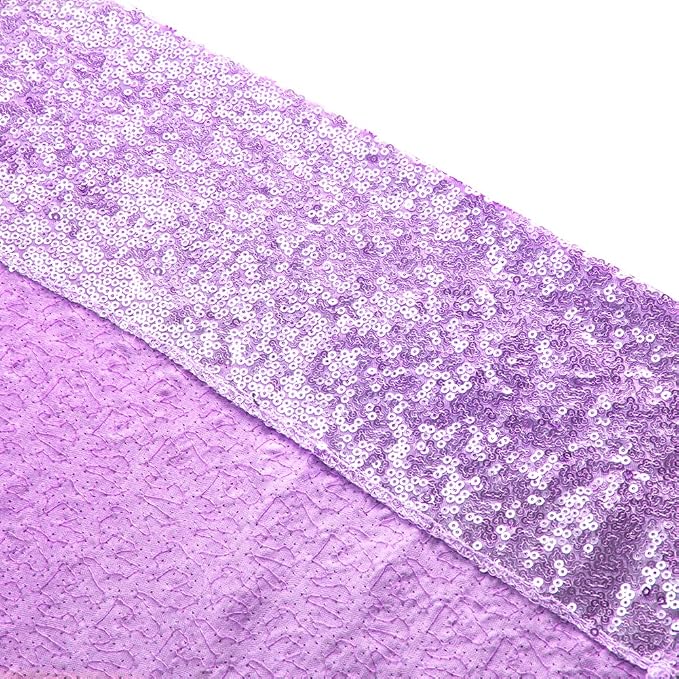 SquarePie 10x10ft Lavender Sequin Backdrop, High Density Non-Transparent Glitter Curtain for Photography, Birthday, Wedding Party Decorations, Thick Solid Background with 4" Rod Pocket, 1 Panel - Image 9