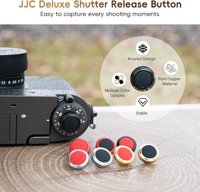JJC Camera Soft Shutter Release Button for Fuji Fujifilm Leica Nikon Sony | Shutter Button for Fujifilm X100VI X-T50 X-T30 III II X-T5 X-E5 X-M5 X Half Leica Q3 M10 M9 Nikon Zf Df F3 Sony RX10 IV - Image 2