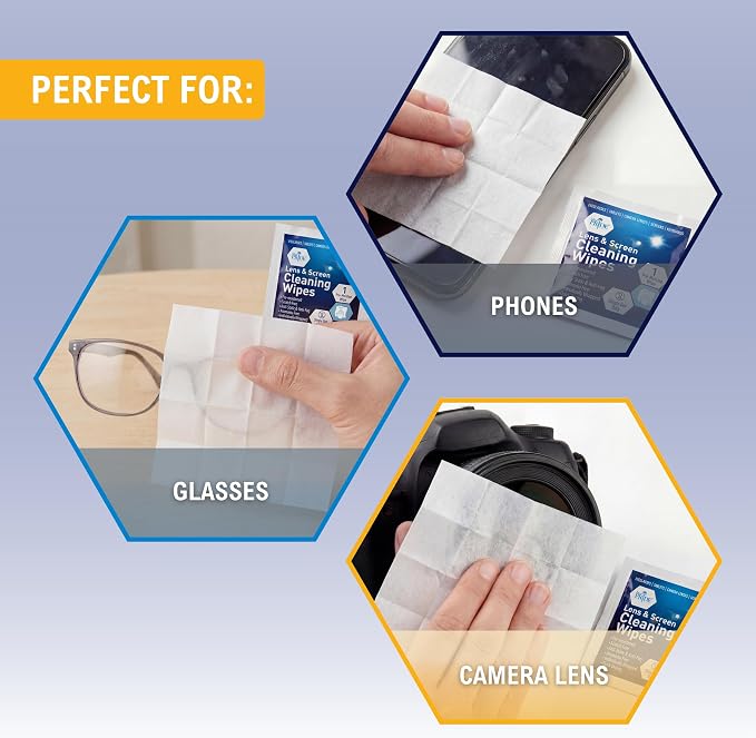 MED PRIDE Anti-Fog Lens and Screen Cleaning Wipes for Eyeglasses, Touch Screens, Premoistened, Anti-Static, Quick-Dry (200 200 Count (Pack of 1)) - Image 9
