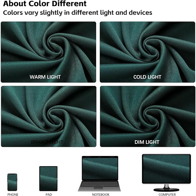 30x10ft Wrinkle Free Hunter Green Backdrop Curtain for Parties Soft Fabric Drapes Wedding Dark Green Curtain Backdrop for Birthday Party Decorations Background for Photography 5x10ft,6 Panels - Image 7