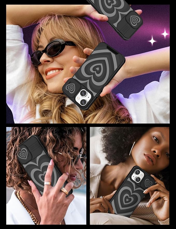 (2in1 for iPhone 12 Case Butterfly for Women Girly Pretty Phone Cover with Slide Camera Cover Protective Cute Color Rainbow Butterflies Design Cases for iPhone12 6.1'' - Image 6