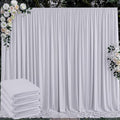 20 ft x 10 ft Wrinkle Free Silver Backdrop Curtain for Parties, Polyester Silver Grey Backdrop Drapes 4 Panels 5x10ft for Baby Shower Photoshoot Engagement Wedding Birthday Photography Background by Outpain