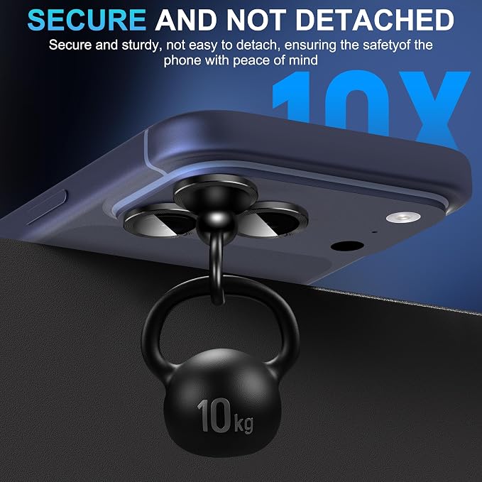 Suoman for iPhone 17 Pro Camera Lens Protector-Dark Blue | [All-in-one Frosted] [Strong-Adhesion] Metal Frame Tempered Glass Camera Lens Cover - Image 6