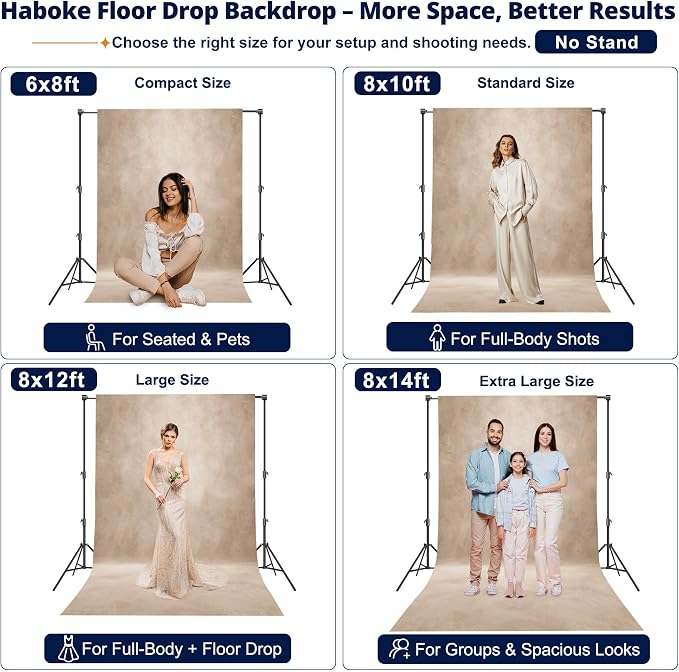 Abstract Photography Backdrop for Photoshoot 8x12ft, Beige,No Stand | Professional,Polyester Fabric,Roller Pocket on Top,Vintage Portrait Photo Props Booth Background,Photoshoot Studio - Image 3