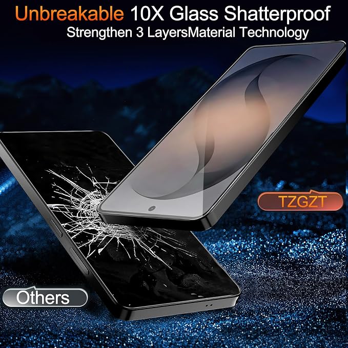 TZGZT 3 Pack Screen Protectors for Samsung Galaxy S26 Ultra,Tempered Glass | 9H+ Hardness, Military Grade Shatterproof, HD, Easy Installation, Bubble Free, Case Friendly,Include Camera Lens Protectors - Image 5