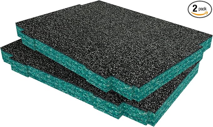 Shadow Foam Inserts for Makita Makpac – DIY Foam Insert for Tool Box Organization – Tool Boxes & Tool Storage System - Twin Pack - Teal (1.25 Inch Depth) by ShadowFoam