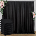 30 ft x 8 ft Black Backdrop Curtain for Parties, 6 Panels 5 ft x 8 ft Wrinkle Free Polyester Photo Black Backdrop Drapesfor Graduations Birthday Wedding Party Stage Curtains Home Decoration Supplies by Outpain