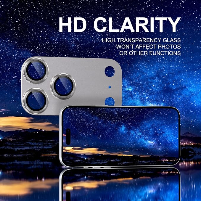 Choiche for iPhone 17 Pro Max Camera Lens Protector, Black | Metal Camera Cover with 9H Tempered Glass Lens Screen Protector Accessories, Strong Adsorption, Case-Friendly, 6.9-inch - Image 6