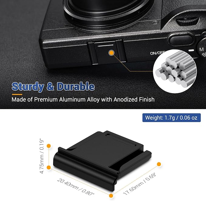 JJC Red Camera Shoe Cover for Ricoh GR IV GRIV GR4 GR IV HDF GR IV Monochrome, Replaces GK-2 Shoe Cover, Flash Hot Shoe Cover Cap for GR IV GRIV GR4 - Image 6