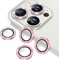 AGVEE 3+3 6 Pack for iPhone 13 Pro & Max Camera Lens Protector Cover | Individual Bling Diamond & Bling Glitter Sparkle Cute Gem Metal Ring, 9H Tempered HD Glass by AGVEE