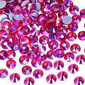 Jollin Hotfix Rhinestones Flatback Crystal Gems 7.2mm SS34, Siam AB | 288pcs Hot Fix Crystals Glass Rhinestones for Bedazzling, Crafting, Clothes, Shoes & Accessories DIY Decoration by Jollin