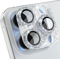 Choiche for iPhone 16 Pro/iPhone 16 Pro Max Camera Lens Protector | Bling Camera Cover with 9H Tempered Glass Lens Screen Protector Metal Ring Decoration Accessories (Glitter-Silver) by Choiche