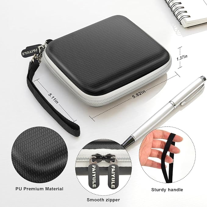 PAIYULE Dual SSD Case for 2 SanDisk Extreme Portable SSDs & Extreme PRO | Elastic Straps Secure Two Drives, Mesh Pocket Organizes Cables, Carabiner Adds Portability, Grey, Case Only - Image 2