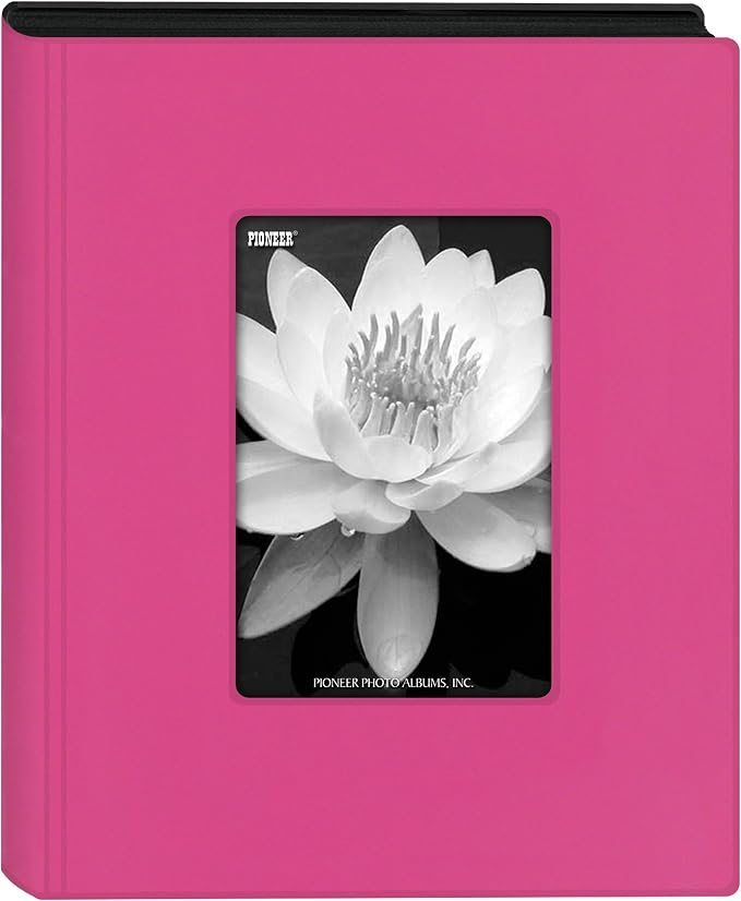 Pioneer Photo Albums KZ-46/HP KZ-46 Hot Pink Mini Frame Cover Photo Album, 4" x 6" by PioneerPhotoAlbums