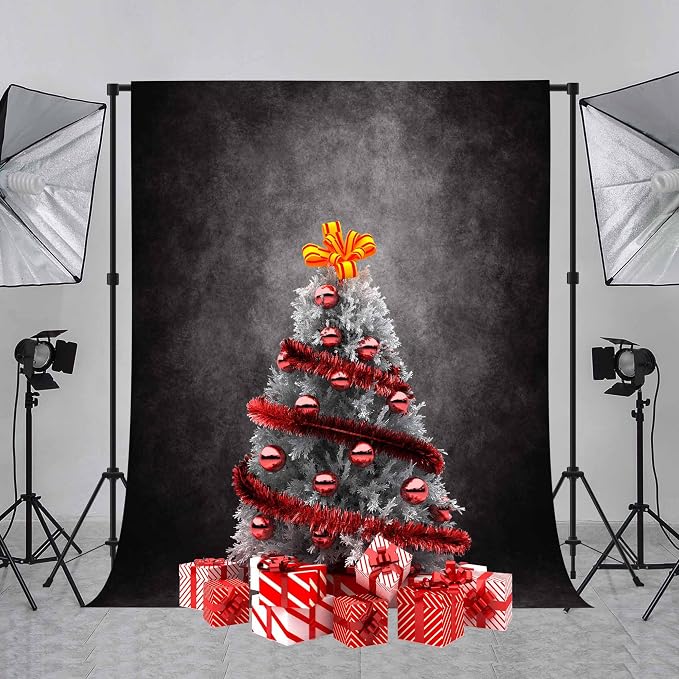 8x10ft Black Backdrop for Photoshoot Headshot Backdrop Gray Portraits Photography Backdrops Soft Fabric Abstract Picture Curtains Photo Backdrop - Image 6