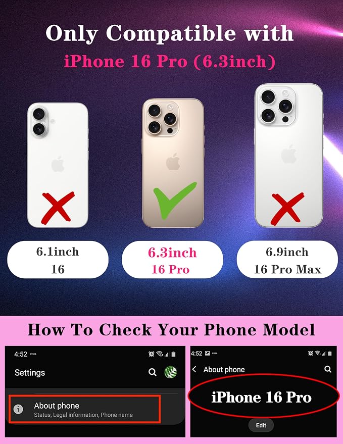 for iPhone 16 Pro Case - Women Cute Phone Cover Girly Pretty Fancy Unique Aesthetic Design Slide Camera Cover Protective Case for Apple for iPhone 16 Pro,Black Cat - Image 2