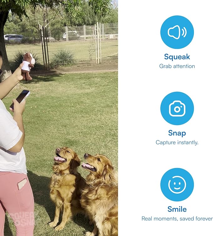 Dog Camera Attention Grabber, Photo Prop for Pet Photography, Baby and Newborn Photos, Plush Squeaker Bluetooth Shutter Release Remote, Attention Getter, iPhone & Android - Image 6