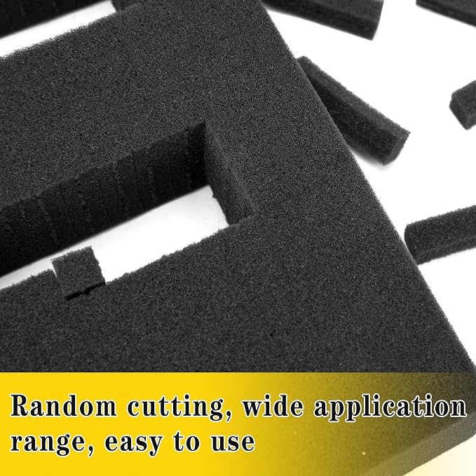 4 Pcs Pick Apart Foam Insert, 2 Size Pre Cube Sheet Foams with Bottom Use | 16 Inch Length Tool Box Foam, Elastic Packing Foams for Board Game Box Cases Storage Drawer - Image 6