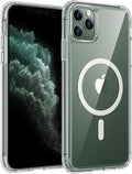 FNTCASE for iPhone 11 Pro Case, Fit for Magsafe, Clear Anti Yellowing | Magnetic Phone Cases, 14FT Military Grade Drop Protection, Slim Shockproof Protective Cover, Transparent by FNTCASE