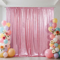 SquarePie 8x10ft Fuchsia Pink Sequin Backdrop, High Density Non-Transparent Glitter Curtain for Photography, Birthday, Wedding Party Decorations, Thick Solid Background with 4" Rod Pocket, 1 Panel by SquarePie