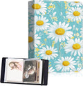 Small Photo Album 5x7, 60 Pockets Holds 120 Photos, Slip-in Pocket Photo Album with Black Elastic Band for Family Wedding Baby Travel Pictures, White Daisy Floral by Unknown